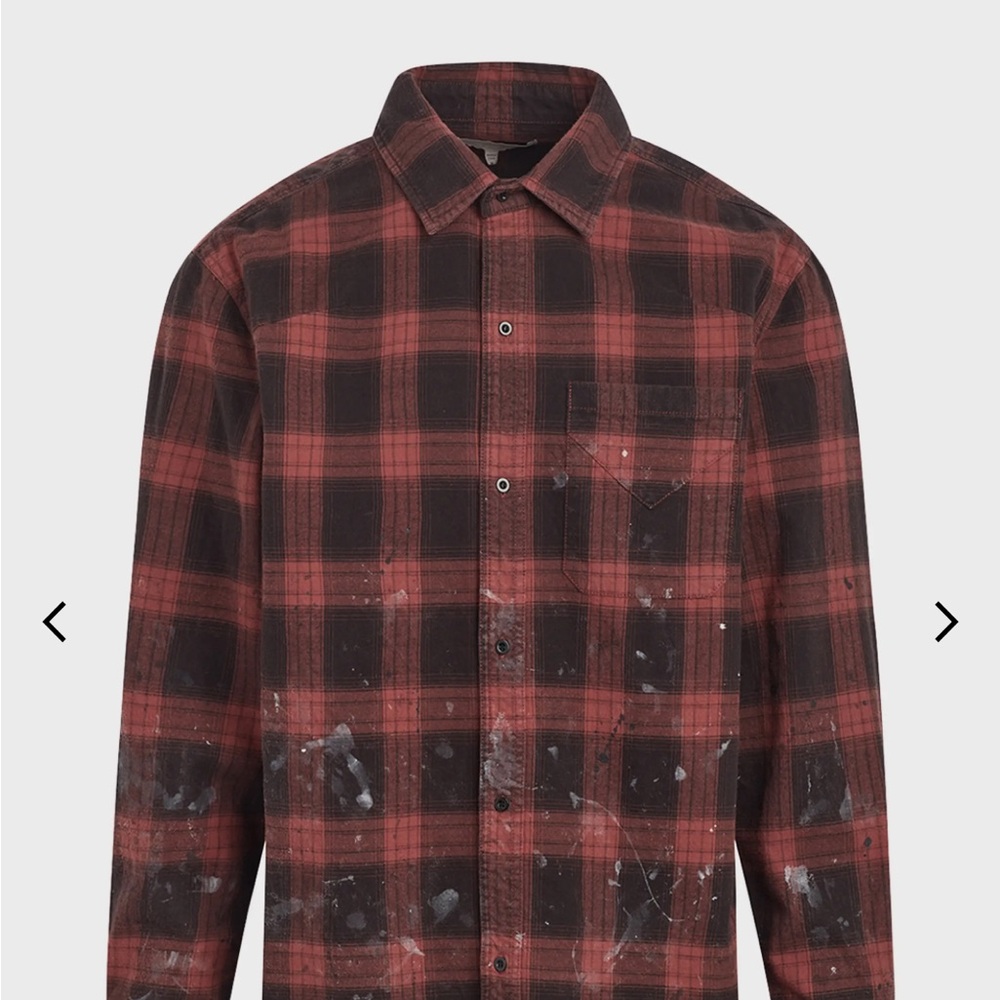Men’s Hudson jeans  Check point Distress shirt